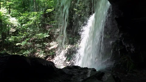 Behind the Waterfalls Stock Footage 115470110