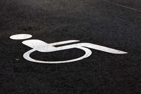 Behindertenparkplatz Stock Photos