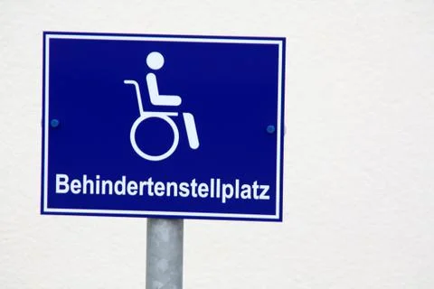 Behindertenstellplatz Foto stock