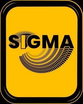 Behold the powerful allure of sigma's typography as it boldly emerges Ilustración de archivo