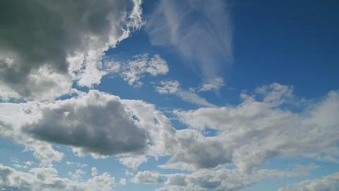 Behold the Stunning Patterns of Clouds in a Beautiful, Clear Blue Sky on a Lovel Stock Photos