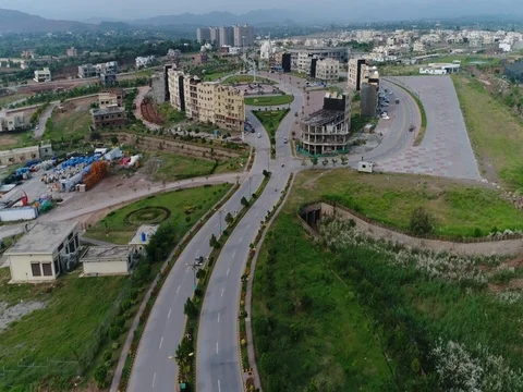 Behria Enclave Aeiral wide 01 Stock Footage 80268521