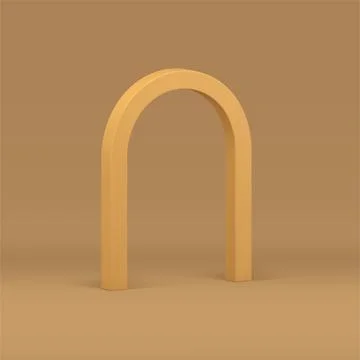 Beige 3d arch show presentation geometric foundation isometric figure reali.. Illustrazione stock