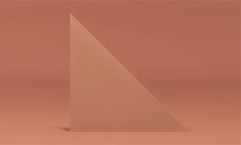 Beige 3d wall triangle neutral background for interior design presentation .. Stock Illustration