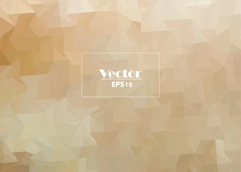 Beige abstract digital vector image stylized from triangles Stock Illustration