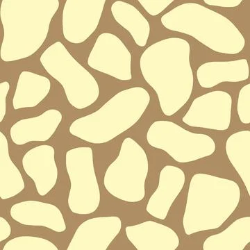Beige abstract spots on a brown background. Seamless pattern. Hand drawn illu 스톡 일러스트