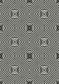 Beige and black rays creating illusory of movement Stock Illustration