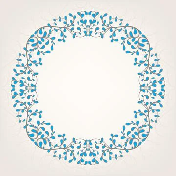 Beige and blue frame Illustrazione stock