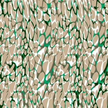 Beige and Green bubbles Irregular Geometric Network-like background. Illustrazione stock
