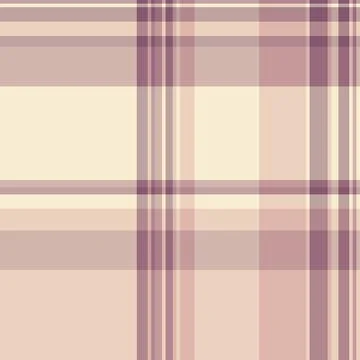Beige and mauve plaid pattern. Seamless, simple and versatile graphic, ideal  Stock Illustration