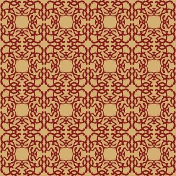 Beige and red royal pattern. The Seamless vector background Stock Illustration