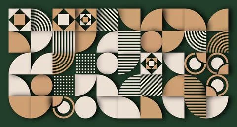 Beige and White Geometric Abstract Pattern Stock Illustration