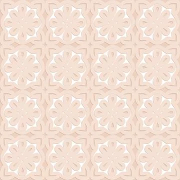Beige arabic seamless pattern, elegant embossed background for design and dec Illustrazione stock