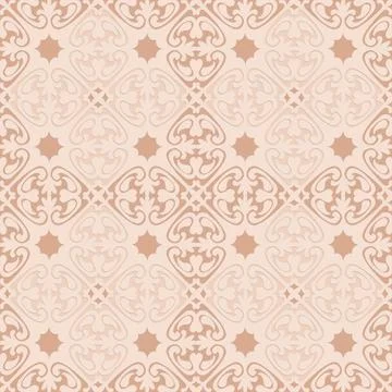 Beige arabic seamless pattern, elegant embossed background for design and dec Stock Illustration