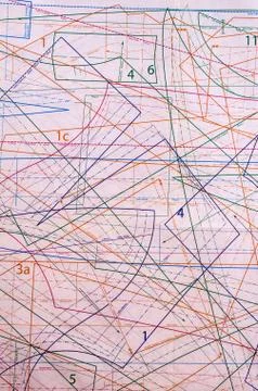 Beige background with blueprints Stock Photos