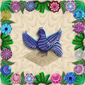 Beige background with folk Russian patterns for the design of textiles Stock Illustration