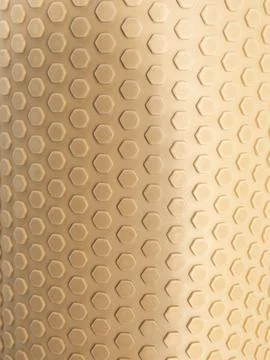 Beige background with hexagonal pattern on foam surface Stock Photos