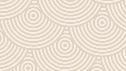 Beige background with overlapping concentric circles creating a soft geometri 库存插图