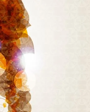 Beige background with petals pattern Stock Illustration