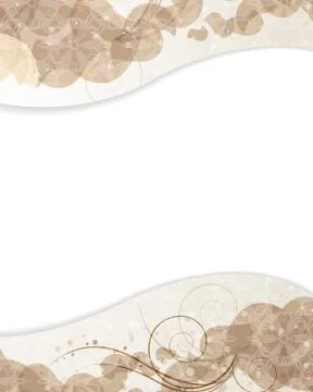 Beige background with petals pattern Stock Illustration