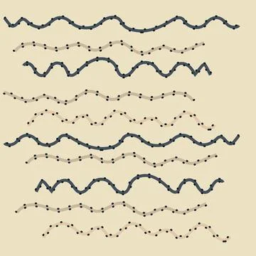 Beige background with waves of lines with dots for your projects. 스톡 사진