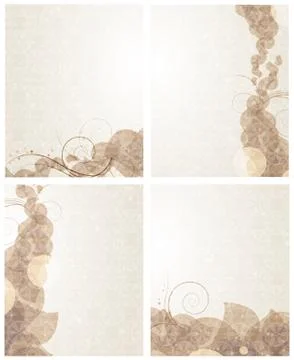 Beige backgrounds with petals pattern Stock Illustration