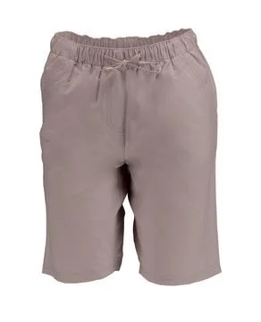 Beige Bermuda shorts with drawstring. Isolated image. Stock Photos