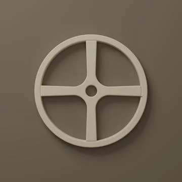 Beige Bicycle wheel icon isolated on brown background. Bike race. Extreme s.. Stock Illustration