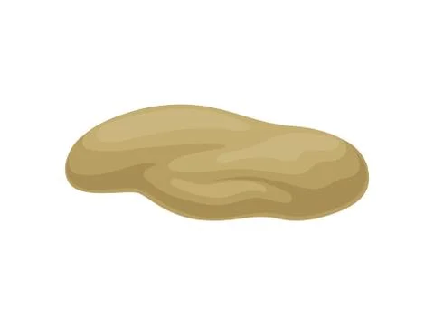 Beige boulder. Vector illustration on white background. Stock Illustration