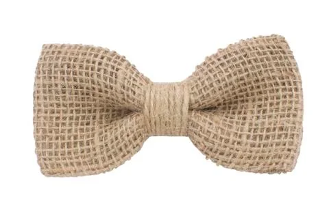Beige bow tie in front view Stock Photos