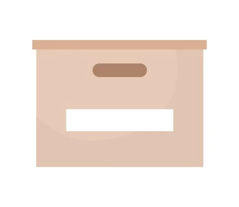 Beige box design 库存插图