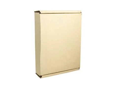 Beige box isolated Stock Photos