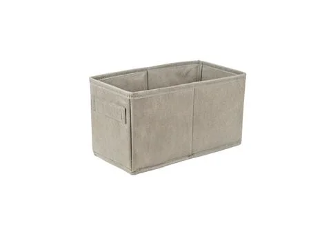Beige box isolated Stockfoto's