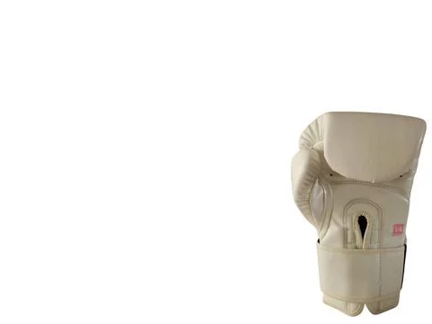 Beige boxing gloves Stock Photos