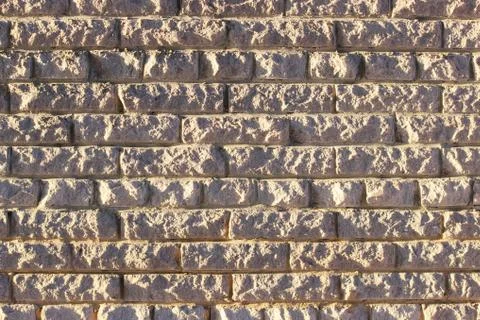The beige brick texture can be used as a background Stock Photos