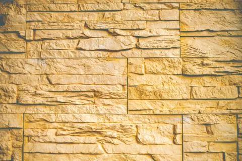 Beige brick wall texture background Stock Photos