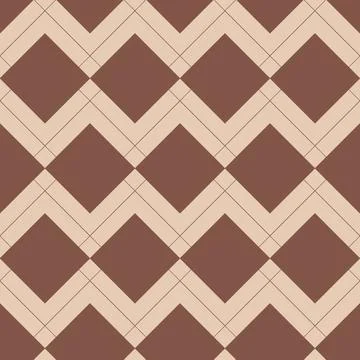 Beige brown angular seamless pattern square rhombus geometric background Stock Illustration