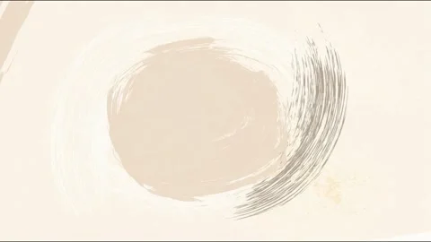 Beige brushstroke circular frame border with central copy space soft hand d.. 库存影片 339791666