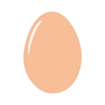 Beige Chicken egg in shell Isolated on transparent background. Recipe or menu 스톡 일러스트