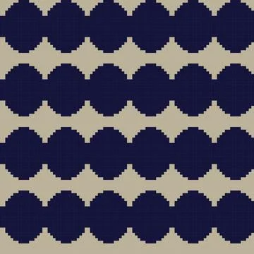 Beige Circles Knitting Grid seamless pattern design Stockillustratie