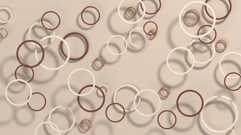 Beige clay ring three-dimensional relief background pattern Stock Photos