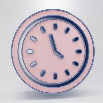 Beige Clock icon isolated on grey background. Time symbol. Minimalism conce.. Stock Illustration