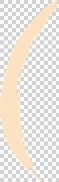 Beige crescent brushstroke floating on transparent background in flat design, Illustrazione stock