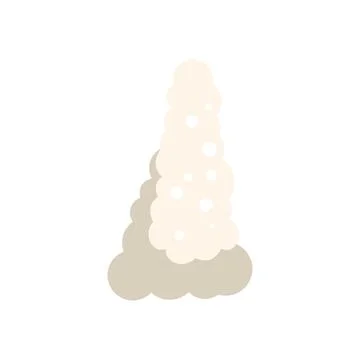 Beige cumulus cloud is forming with round shapes resembling balloons Stock Illustration