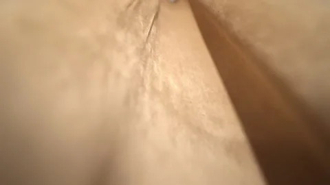 Beige Curtain Texture Adds Soft Elegance to Home Decor Scene Vidéo 327554245