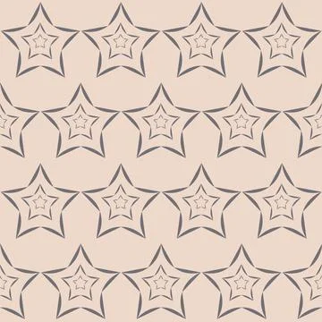 Beige cute seamless pattern with star and starry sky, cute ornament backgro.. Stock Illustration