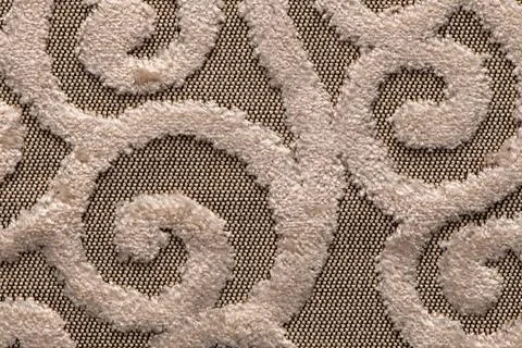 Beige Damask Pattern Fabric Texture Background Stock Photos