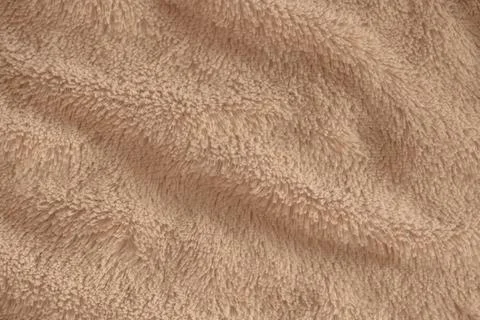 Beige Delicate Soft Background Of Plush Fabric Stock Photos