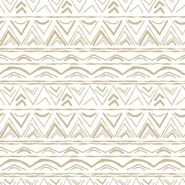 Beige detailed horizontal Seamless repeat pattern with random rough, twisted  Illustrazione stock