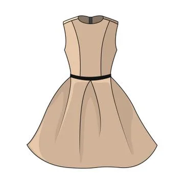 Beige dress Stock Illustration